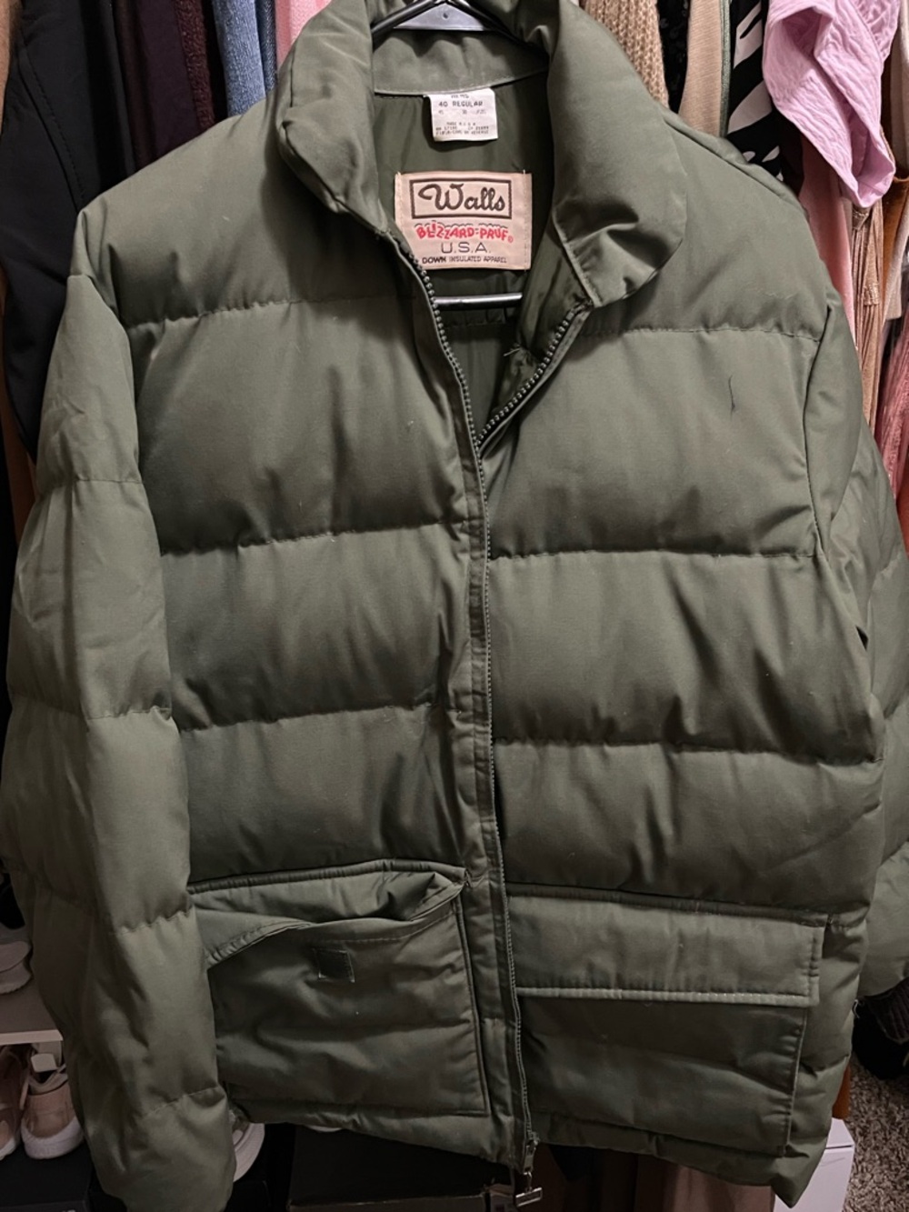 Vintage Walls Green Quilted Blizzard-Pruf Jacket